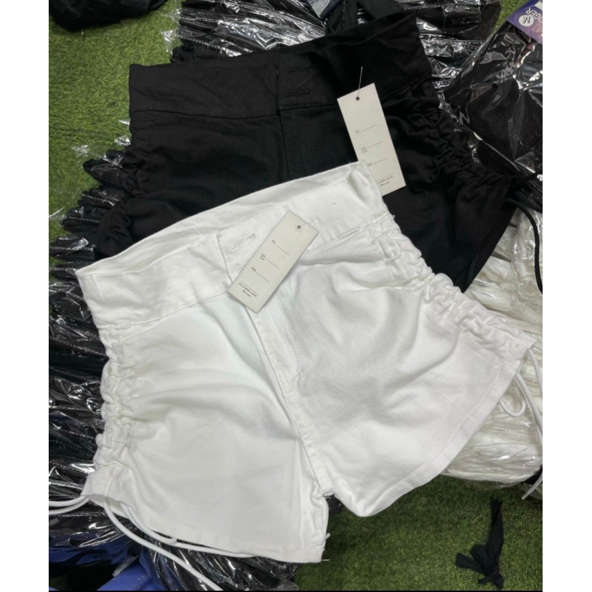 Quần short nữ rút dây 2 bên chất vải jeans cao cấp Cam Kết Hàng Y Hình + Clip Chính Chủ ( Size S, M, L, XL )