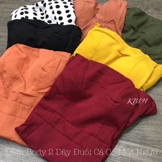 Đầm Body 2 Dây Đuôi Cá Có Mút Ngực - TK03