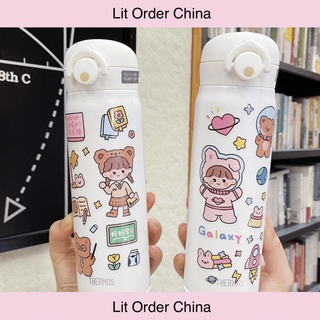 LIT Miếng dán trang trí bình giữ nhiệt sticker cute