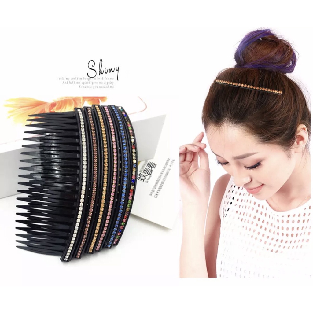 Kẹp Tóc - Xược Tóc Mái Màu Đen Đính Đá Nhân Tạo Sang Chảnh Cho Bạn Nữ HOT TREND PKHN0543