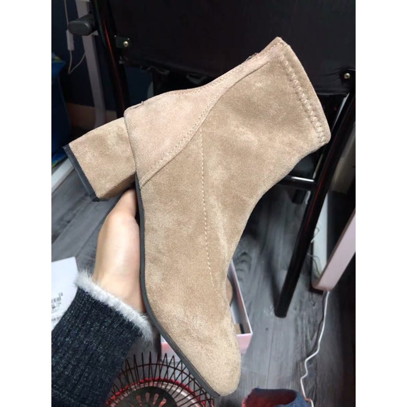 Boots combat/Boots cổ ngắn/Tất nữ, cao gót, chất thoáng mát, gót thô, dễ kết hợp, phù hợp cho mùa đông, mẫu mới nhất | BigBuy360 - bigbuy360.vn