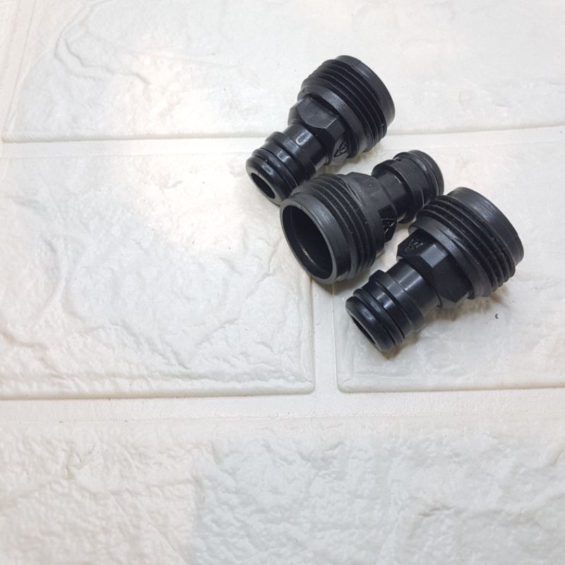 Đầu nối nhanh dương ren ngoài 27mm dùng bắt với ống pvc hoặc thay thế cho các mẫu vòi Aquamte Đài Loan nhập khẩu W-3090