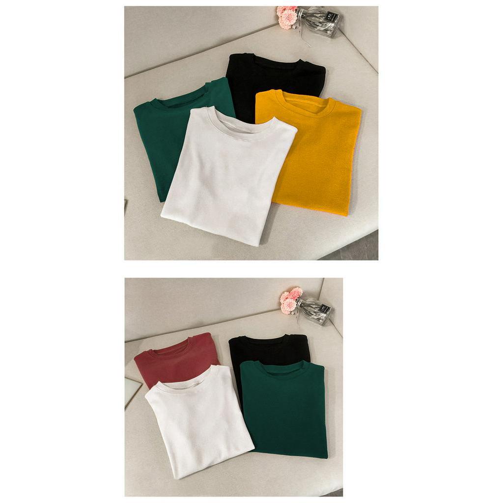 Women Clothes Summer Short Sleeve T-shirt New Korean Style Slim Fit Student Ins Fashion TOP