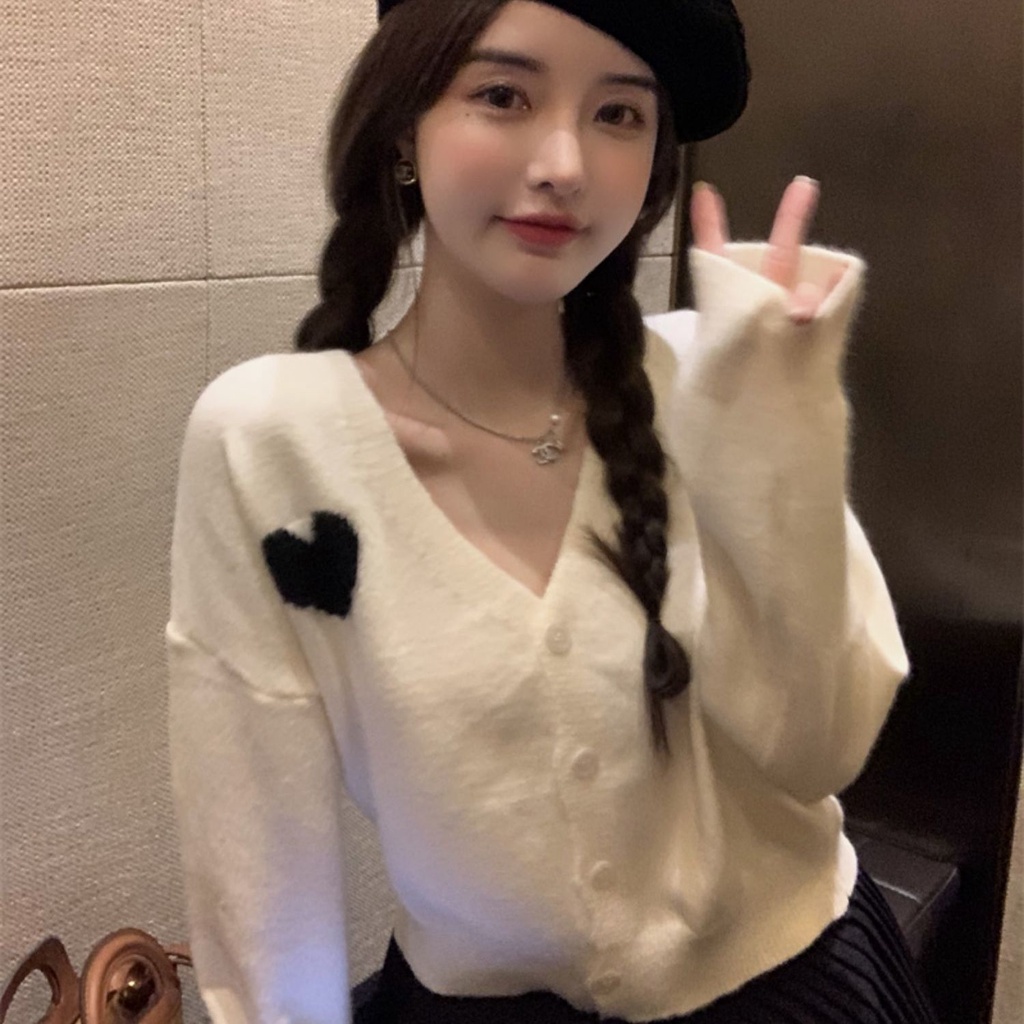 Áo Khoác cardigan Dệt Kim Tay Dài Cổ Chữ v JL-TX-553