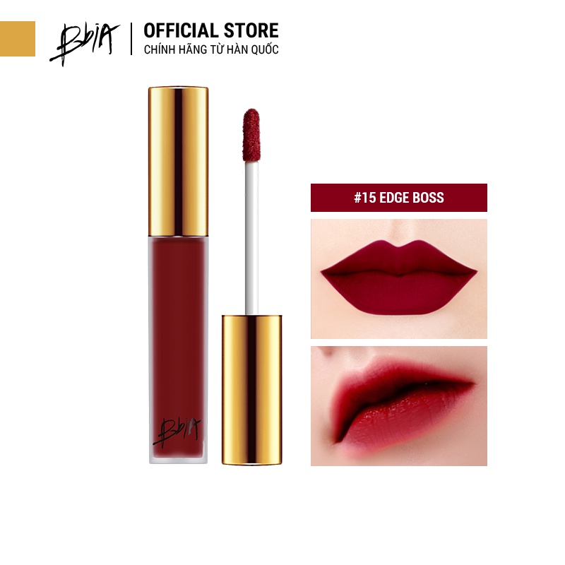 Son kem lì Bbia Last Velvet Lip Tint Version 3 - 15 Edge Boss (Màu đỏ mận) 5g - Bbia Official Store