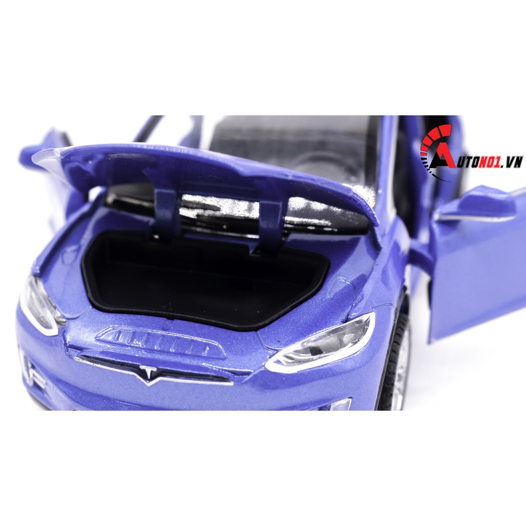 MÔ HÌNH XE TESLA X90 BLUE 1:32 HUAYI ALLOY 7649