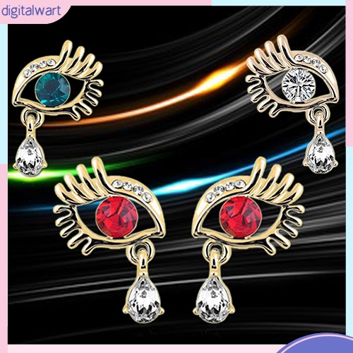 Khuyên Tai Hình Đôi Mắt Đính Đá Thời Trang Thanh Lịch Dành Cho Nữ