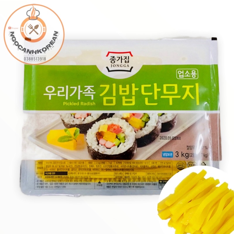 Củ Cải Vàng Hàn Quốc Gimbap Hộp 3kg