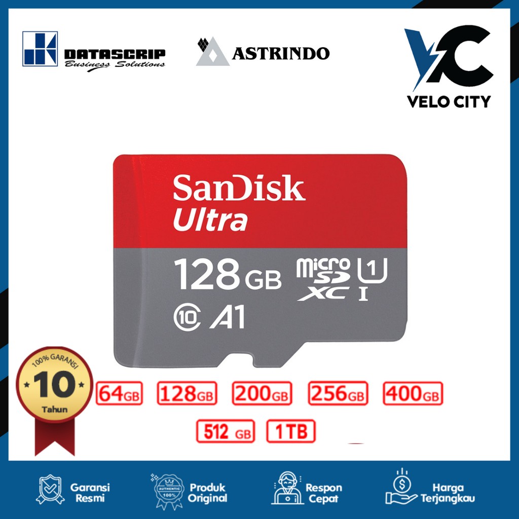 Thẻ Nhớ Sandisk 128gb Ultra Sdxc Uhs I 120mbps Class 10 Na