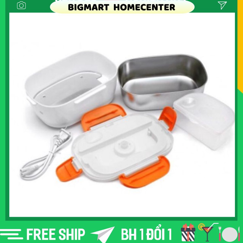 Hộp Cơm Cắm Điện ⭐️Freeship⭐️ Hộp Cơm Hâm Nóng, Ủ Thức Ăn Ruột Inox