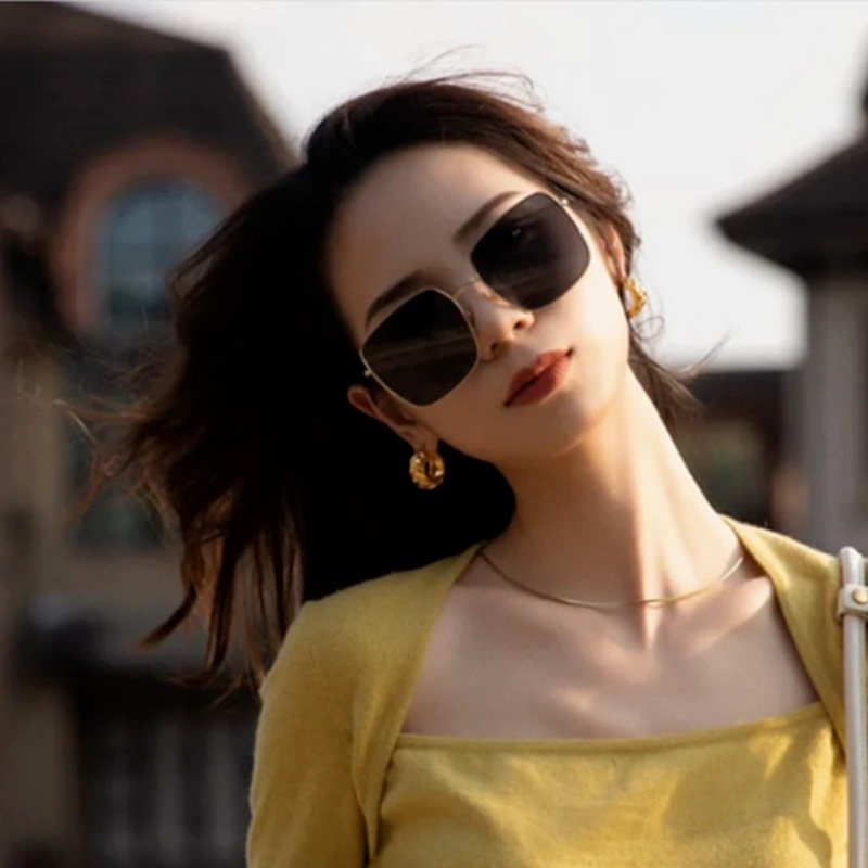 Kính Mát Gọng Vuông Lớn Chống Tia UV400 Thời Trang Cho Nam Nữ