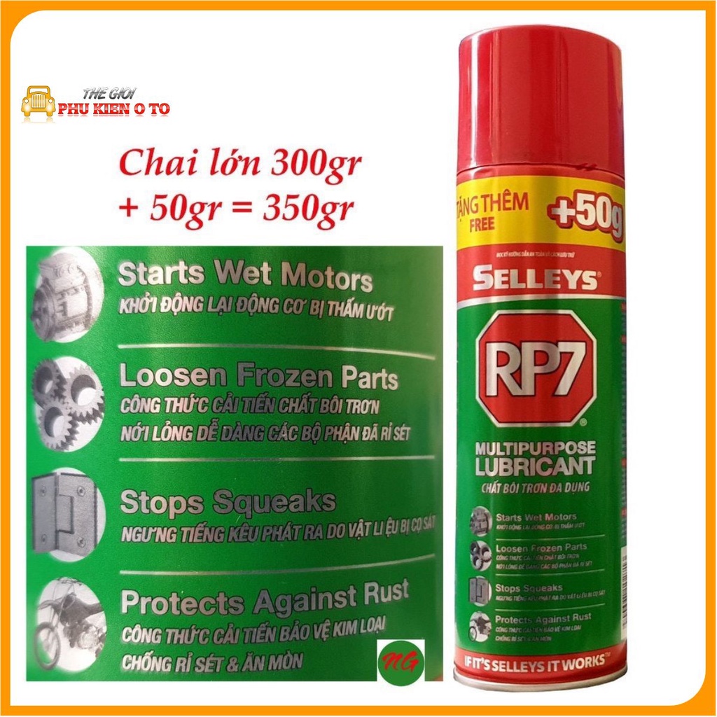 Bình xịt chống gỉ sét và bôi trơn Selleys RP7 350g