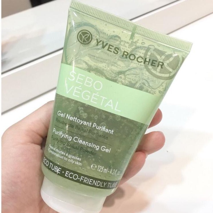 Yves Rocher Sebo Végétal Gel Nettoyant Purifiant - Sữa Rửa Mặt Cho Da Hỗn Hợp Dầu 125ml