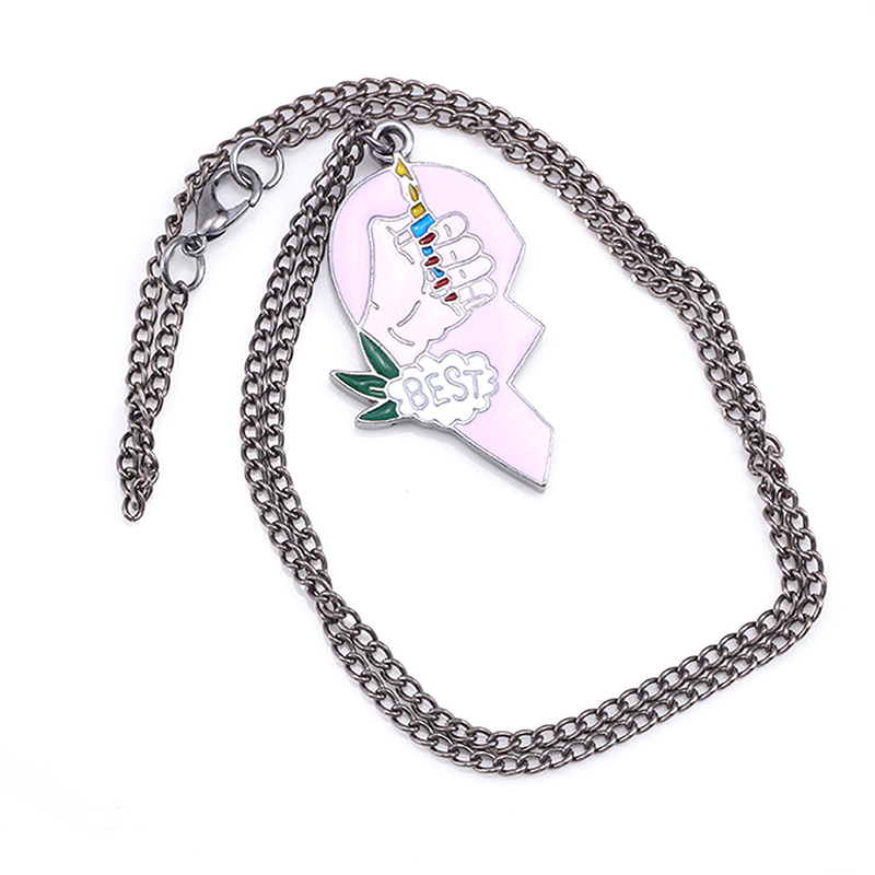 CHARMS Set 2 vòng cổ Đôi Hình Trái Tim Và Bật Lửa Tẩu Thuốc