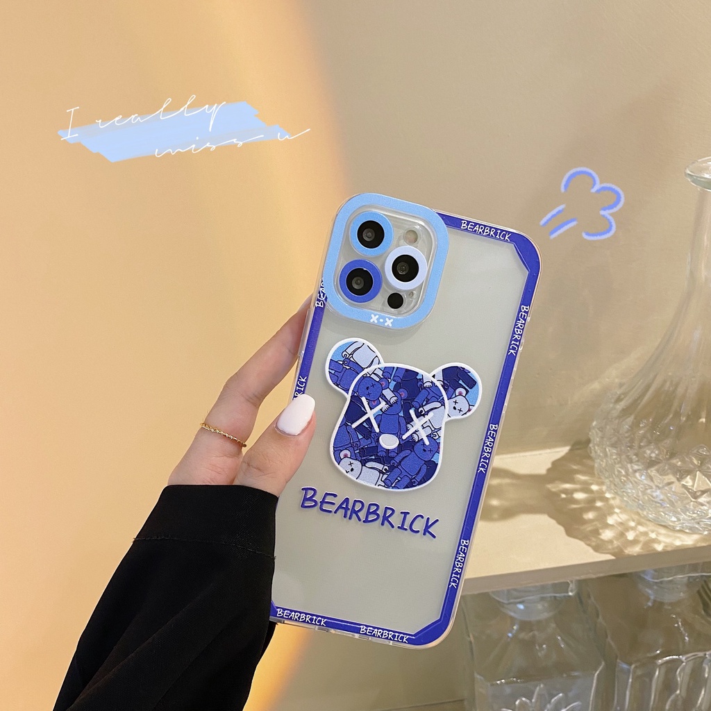 Ốp Điện Thoại Tpu Dẻo In Hình Gấu Sang Trọng Cho iPhone 11 12 13 pro Max XS X XR XS Max 7 8 6 6s plus SE 2020