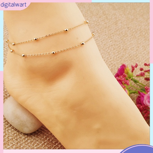 Lắc chân hai lớp đính hạt ngọc trai giả quyến rũ