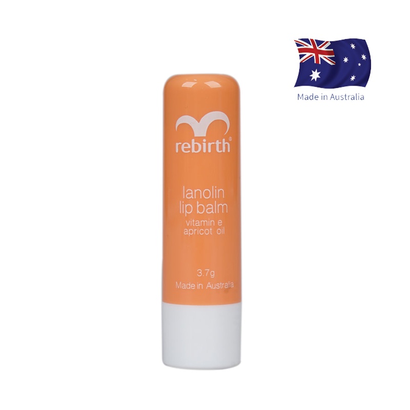 Son dưỡng ẩm nhau thai cừu Rebirth Lanolin Lip Balm with Vitamin E &amp; Apricot Oil (3.7g)