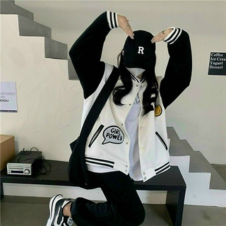 Áo Khoác Bomber Varsity Jacket in chữ R mặt cười cá tính form Unisex Nam Nữ,Áo Khoác Cadigan Chữ R Phong Cách Hàn