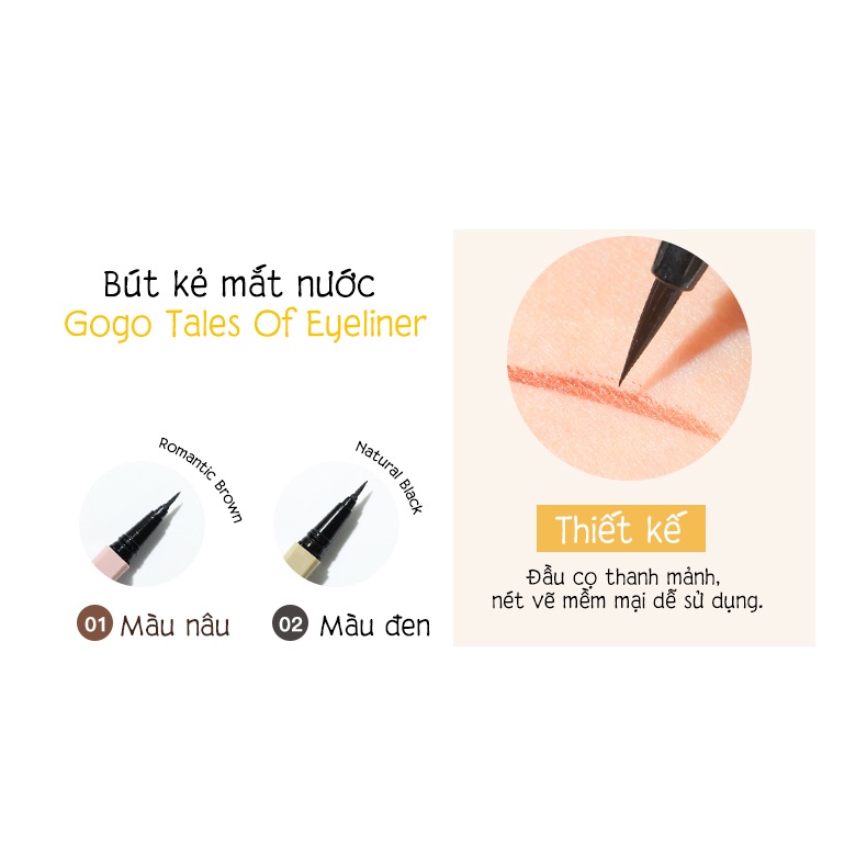 Eyeliner/Bút Kẻ Mắt Nước GOGOTALES Lâu Trôi GT146