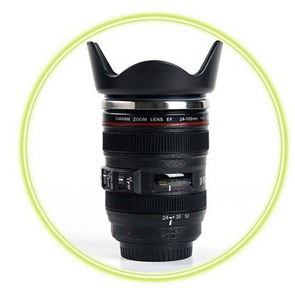 LY LENS CANON EF24-105MM LỚP LÓT INOX KÈM BAO ĐỰNG ( CANON LENS THERMOS MUG )