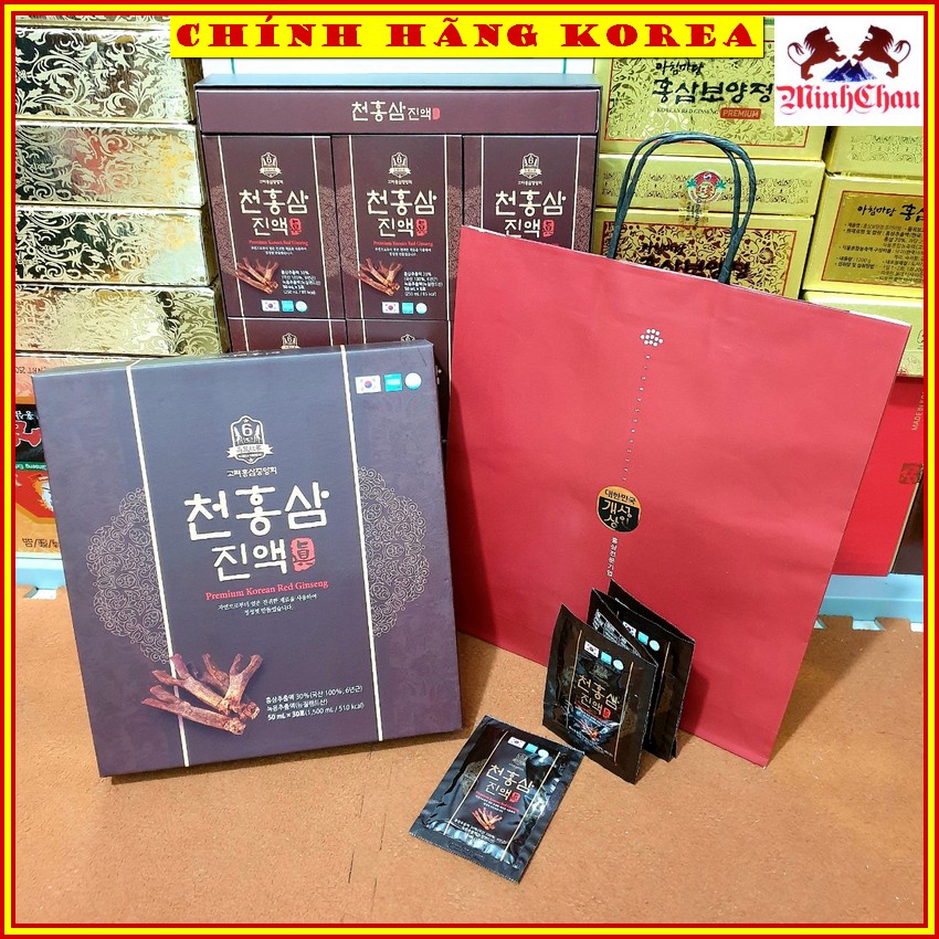 Nước sâm chính hãng Premium, Nước hồng sâm hàn quốc hộp 30 gói, minhchau