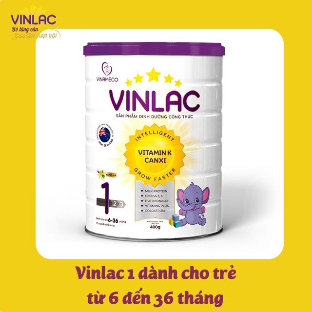 Sữa Vinlac đủ số 400g, 900g Date mới nhất