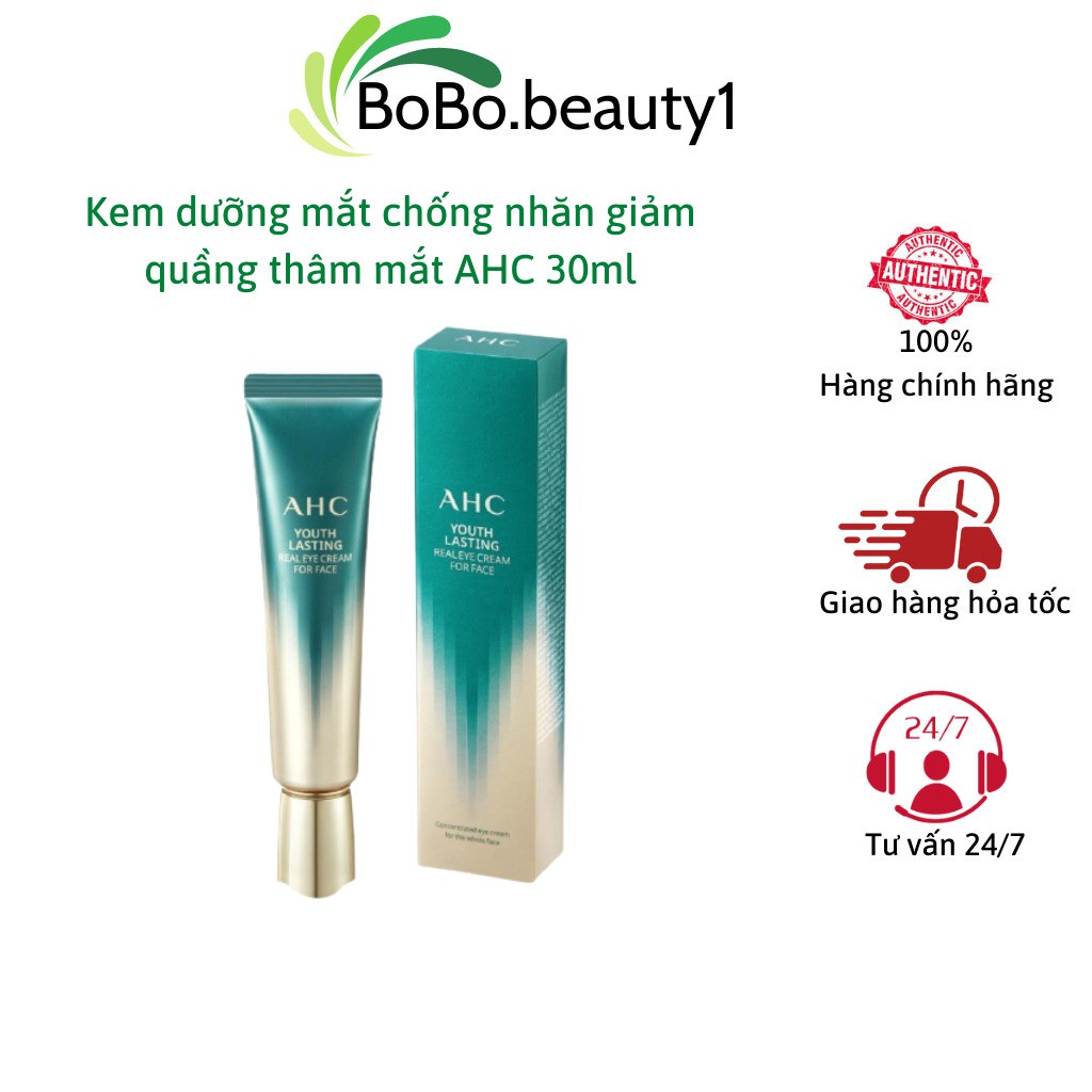 Kem mắt AHC kem dưỡng mắt giảm thâm bọng mắt dưỡng ẩm cải thiện nếp nhăn 30ml