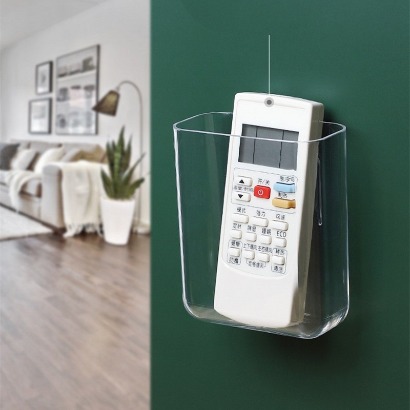 Giá đựng đồ gắn tường tự dính không cần khoan thiết kế trong suốt đa năng tiện dụng