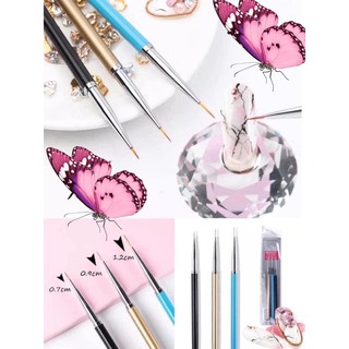 Cọ vẽ móng - set 3 cây