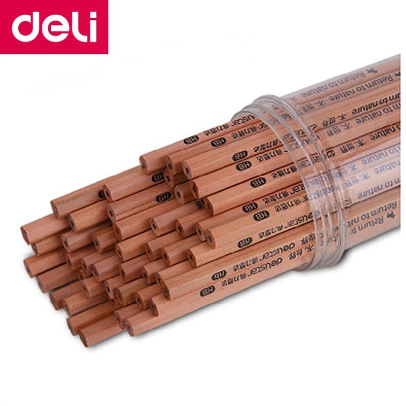 Bút Chì Gỗ DELI 2B Nắp Xanh Hộp 50 Bút Siêu Tiết Kiệm