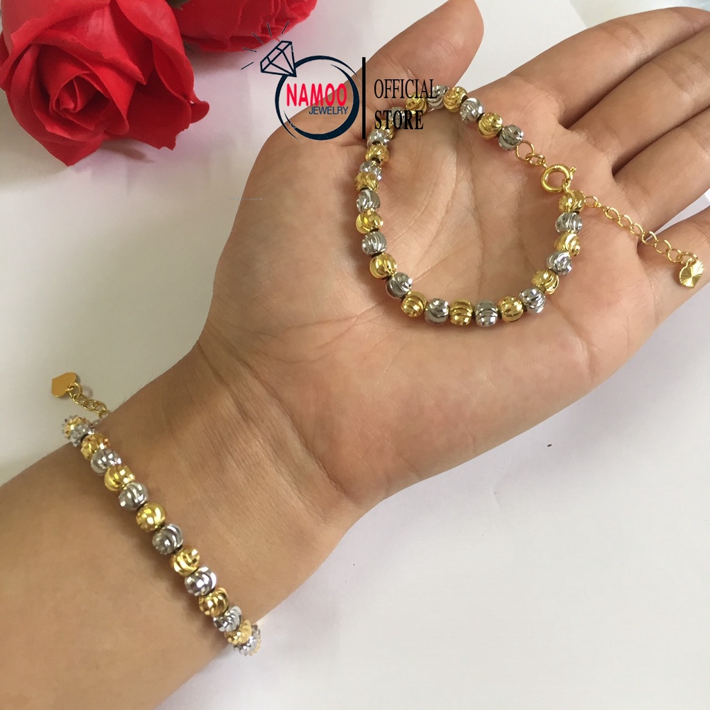 Vòng Tay Nữ, Lắc Tay Vàng Mạ 24k, Lắc Bi Bạc Nhiều Mẫu Namoo Jewelry