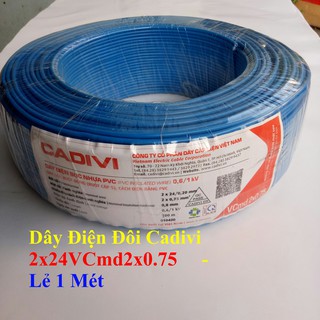 [CADIVI] Dây Điện Đôi 2x24 VCmd2x0.75 - Lẻ 1 Mét