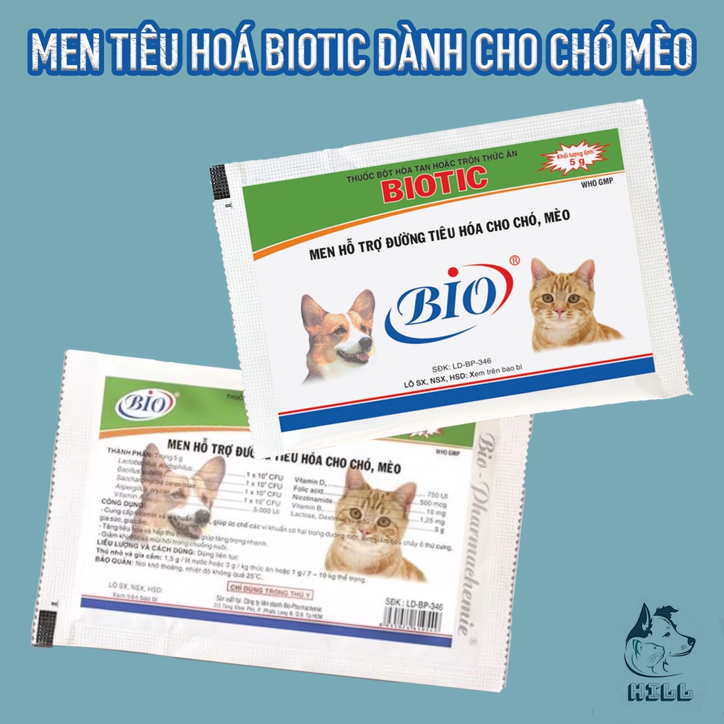 MEN TIÊU HOÁ BIO - HỖ TRỢ TIÊU HOÁ CHO CHÓ MÈO - HILL PETSHOP