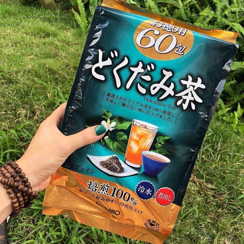 [Có sẵn] Trà diếp cá giảm mụn Dokudami Tea dạng túi lọc 180g Orihiro - 60 gói nhỏ (Made in Japan)