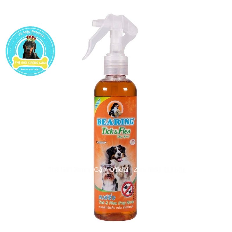 XỊT T R Ị VE RẬN BEARING TICK &amp; FLEA DOG SPRAY 250ML