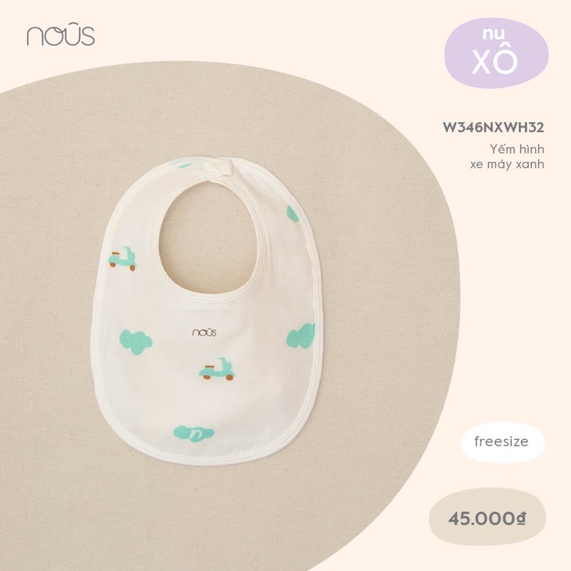 Yếm Xô Nous họa tiết dành cho bé trai, bé gái