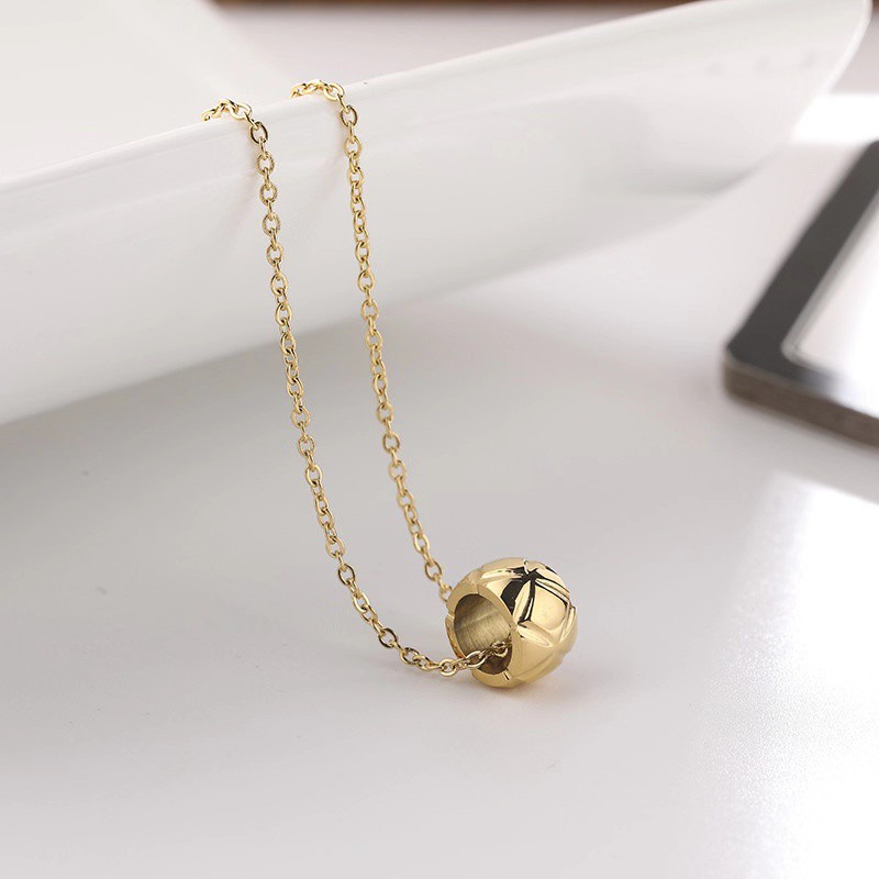 Dây Chuyền Thép Titan Mạ Vàng Hồng 18K Cao Cấp Phong Cách Retro Âu Mỹ