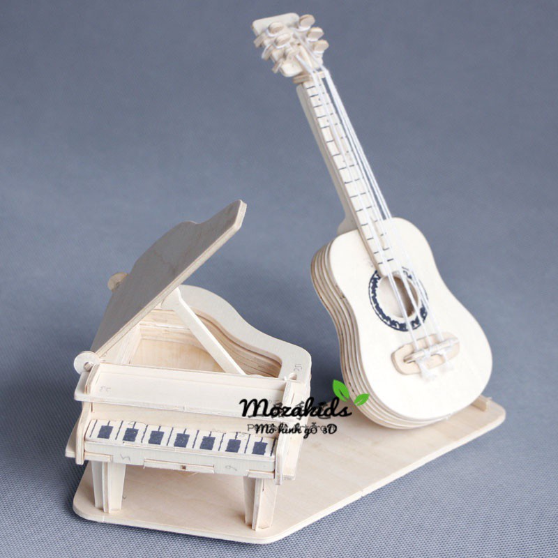 Đồ chơi lắp ráp gỗ 3D Mô hình Guitar Piano