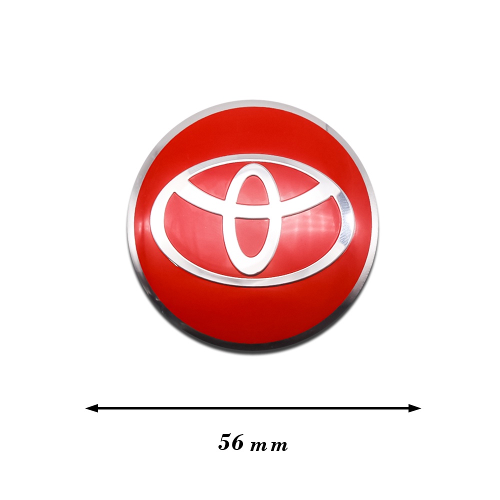 Set 4 Miếng Dán Trang Trí Trục Bánh Xe Hơi Toyota Vios Rush Etions Avanza Camry RAV4