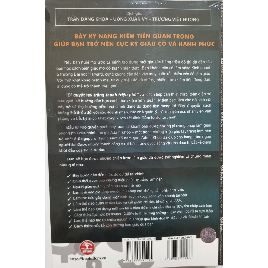 Sách - Bí Quyết Tay Trắng Thành Triệu Phú - Làm thế nào để thu nhập dồi dào và gia tài bạc tỷ...?