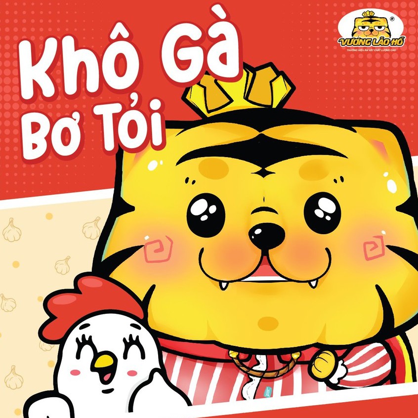 KHÔ GÀ BƠ TỎI 300GR | VƯƠNG LÃO HỔ | BigBuy360 - bigbuy360.vn