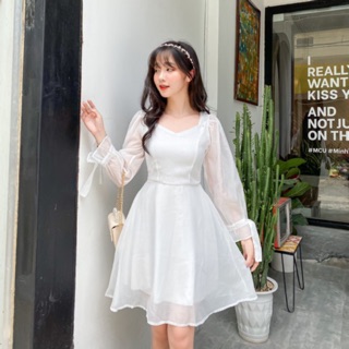Đầm kết ngọc tay nơ Đầm dự tiệc Jna Official