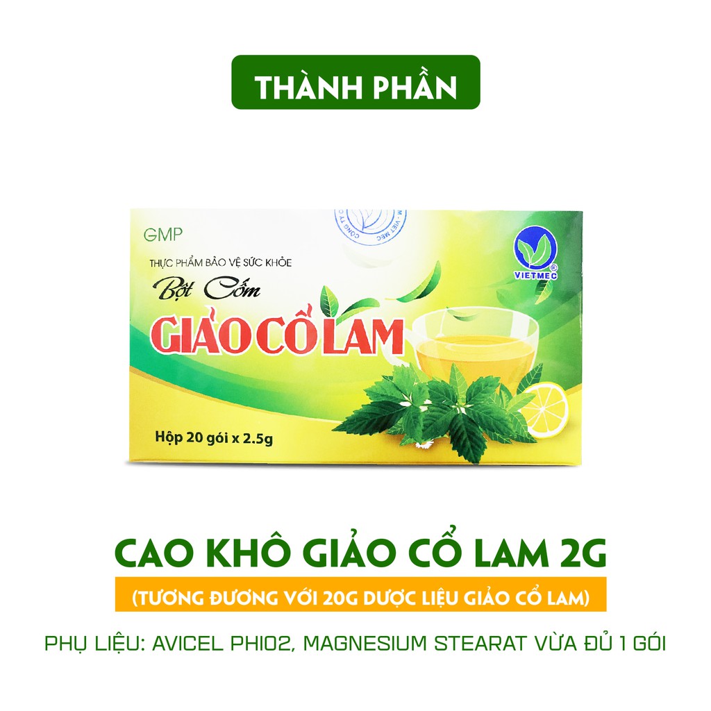 Trà Thảo Dược Bột Cốm Giảo Cổ Lam - Thực Phẩm Bảo Vệ Sức Khoẻ - Hỗ Trợ Giảm Mỡ Máu, Giảm Đường và Cholesterol Trong Máu | BigBuy360 - bigbuy360.vn