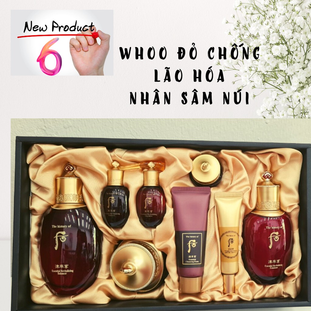 (set mới ra 2021)Bộ Dưỡng Bổ Sung tân dịch  chống lão hóa  WHOO đỏ Jinyulhyang Special Set 8sp