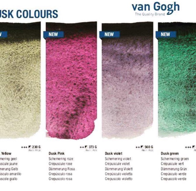 Pocket Vangogh 12 màu nhũ và pocket 4 màu dusk 0.5ml - 1ml (màu cần chờ khô từ 1-3 ngày)