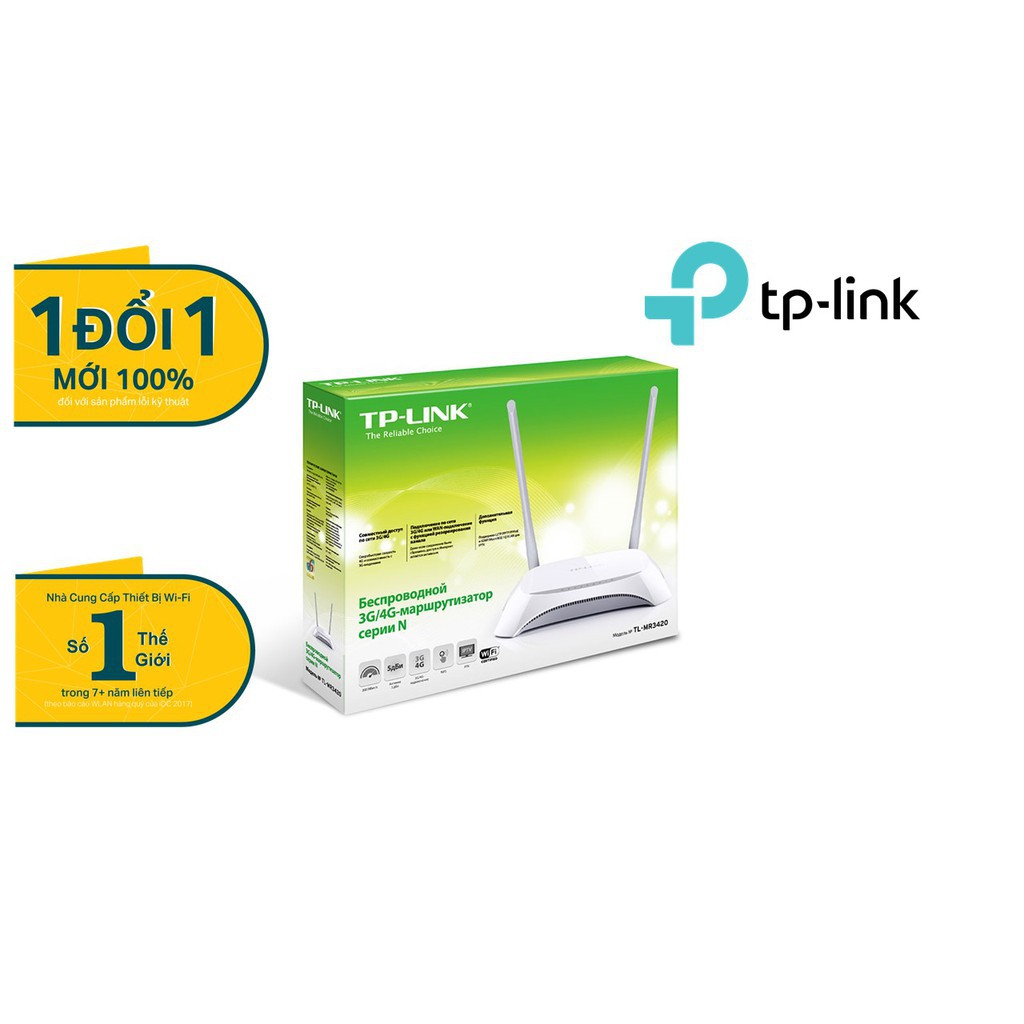 TP-Link Cục phát wifi di động 3g/4g Chuẩn N 300Mbps TL-MR3420-Hãng phân phối chính thức