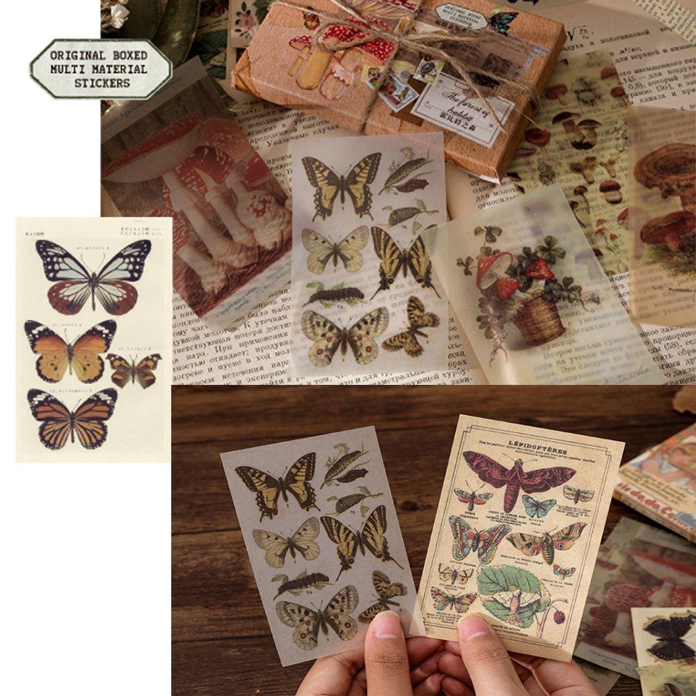 Set 60 Sticker Dán Trang Trí Phòng Thí Nghiệm Phong Cách Retro