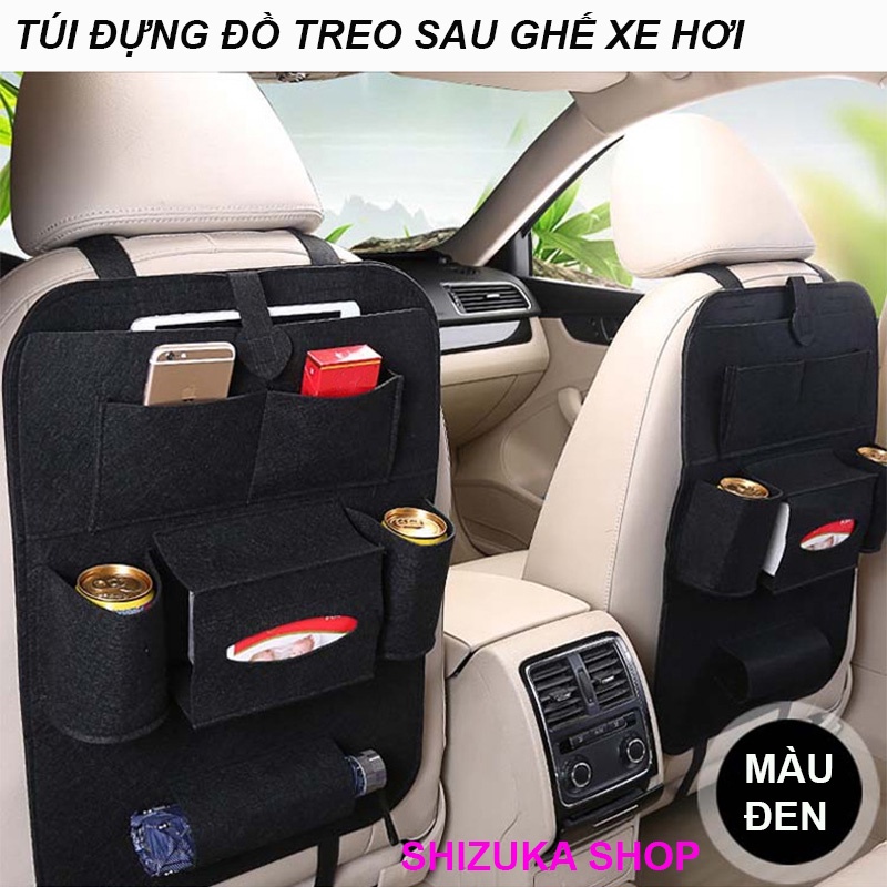 Túi Da PU Để Đồ Treo Sau Lưng Ghế Ô Tô Xe Hơi