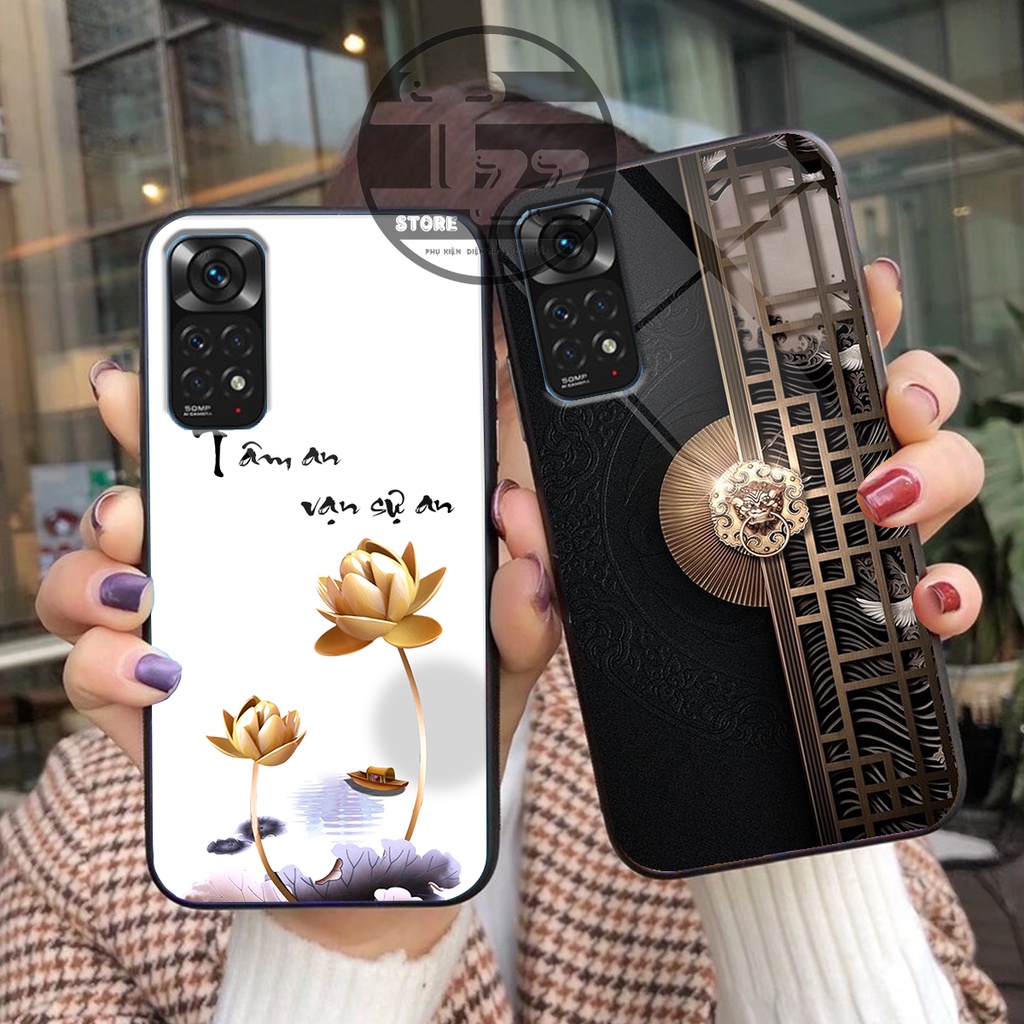 Ốp lưng KÍNH Xiaomi REDMI NOTE 11 4G/  NOTE 11S / REDMI NOTE 11 PRO 5G in hình TÂM AN VẠN SỰ AN-TÀI LỘC -SIÊU RẺ-BỀN-ĐẸP
