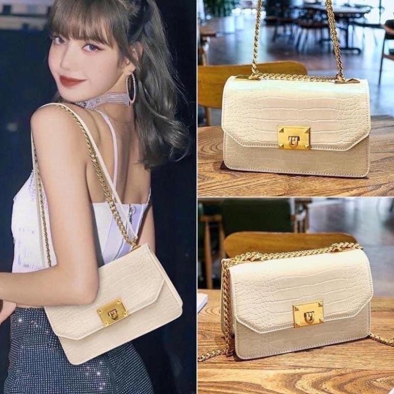 Túi xách nữ da rắn khoá 4 đinh hàng cao cấp